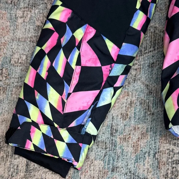 SPYDER Lola Ski Snowboarding Jacket Black & White with Colorful Accents - kid 12 - Picture 7 of 16